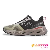 【LOTTO 義大利】男 寬楦 AIR FLOW 6 奔騰風動跑鞋- 25.5cm 軍綠/黑