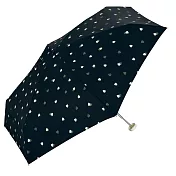 【官方直營】日本Wpc.格紋愛心手動輕巧便攜晴雨兩用折傘  黑色
