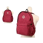 YESON - 臺灣精品超輕量防潑水YKK 拉鍊尼龍雙肩後揹包 酒紅