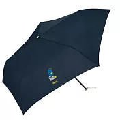 【官方直營】日本Wpc.貓狗玩耍手動大傘面輕量晴雨兩用折傘  靛藍小灰貓