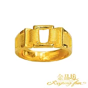 【金品坊】黃金戒指鎖財金帶男戒指