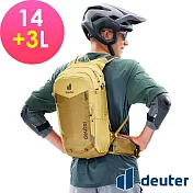 【deuter 德國】Compact 14+3L自行車背包3206125- 黃沙