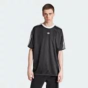 ADIDAS JACQUARD JERSEY 男短袖上衣-JW5876 L 黑色