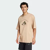 ADIDAS M C DOODLE SCT 男短袖上衣-JJ3967 L 卡其色