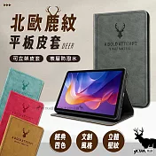 VXTRA 紅米Redmi Pad 2 北歐鹿紋風格平板皮套 防潑水立架保護套 蒂芬藍綠
