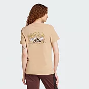ADIDAS W C DDL CAMP T 女短袖上衣-JX5324 L 卡其色