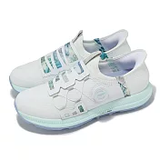 Skechers 高爾夫球鞋 Go Golf Elite 5-Slip-Ins 女鞋 防水鞋面 白 藍 旋鈕 支撐 123062WMLT 23.5cm WHITE/MULTI