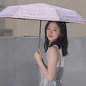 【rento】防曬黑膠迷你傘-茉莉花 粉