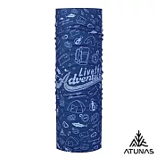 【ATUNAS 歐都納】循環COOLMAX抗菌頭巾/透氣快乾/防曬涼感A1ACGZ09NC- 深藍