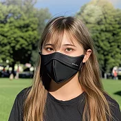 【美極品】抗UV防風小臉口罩|UPF50+抗UV材質，3D立體小臉設計 夜巡黑x1