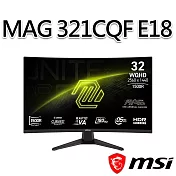 msi微星 MAG 321CQF E18 31.5吋 曲面電競螢幕 (31.5＂/2560x1440/16:9/180Hz/VA/曲面)