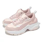 Puma 休閒鞋 Cilia Wedge 女鞋 粉紅 白 增高 厚底 皮革 老爹鞋 39391515 22.5cm PINK/WHITE
