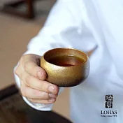 【陸寶LOHAS】大漠金沙-晚霞杯 60ML 當代柴燒藝術 原礦陶 茶具茶杯 主人杯 附雅緻收納布袋