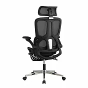 【好氣氛家居】斯肯多維調整工學舒壓電腦椅/兩色可選 黑框黑網布