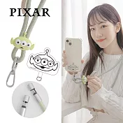 【正版授權】Disney迪士尼 Type-C to Type-C PD65W 急速充電手機掛繩(附造型夾片) 三眼怪(綠)
