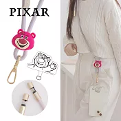 【正版授權】Disney迪士尼 Type-C to Type-C PD65W 急速充電手機掛繩(附造型夾片) 熊抱哥(紫)