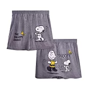 【ONEDER 旺達棉品】史努比居家平口褲 Snoopy純棉居家褲 查理布朗四角褲- M -SN-C005