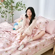 英國Abelia《汪汪萌寶》加大天絲四件式防蹣抗菌吸濕排汗兩用被床包組