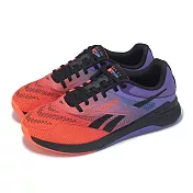 Reebok 訓練鞋 Nano X5 男鞋 女鞋 紫 橘 漸層 重訓 健身 穩定 運動鞋 100225443 26cm WHITE/ORANGE/PURPLE