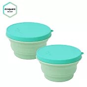 m square-新色折疊碗 L號 (二入組)-拼色綠