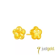 【Just Gold 鎮金店】情花 黃金耳環