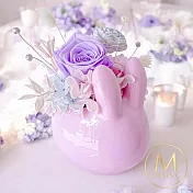 【Floral M】紫愛你夢幻兔兔花園永生花禮