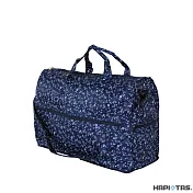 【HAPI+TAS】日本原廠授權 摺疊旅行袋 (小)-深藍花朵華爾滋