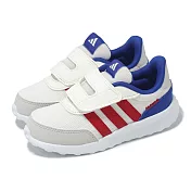 adidas 慢跑鞋 Run 70S AC I 小童 學步鞋 白 紅 藍 魔鬼氈 運動鞋 愛迪達 JQ9616 16cm WHITE/RED