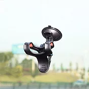E.City_車用Y型夾吸盤多角度手機支架 黑色
