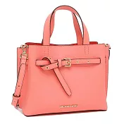 MICHAEL KORS 造型皮革兩用包 珊瑚桔