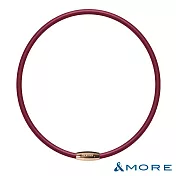 &MORE愛迪莫 GX Pro 石墨烯超傳導鈦鍺項鍊  S  質感玫金+紅色