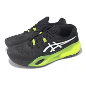 Asics 網球鞋 GEL-Resolution X Clay 男鞋 黑 綠 紅土 緩震 亞瑟士 1041A485002
