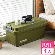 《真心良品》KEYWAY聯府鐵馬重型收納箱85L-1入 綠色