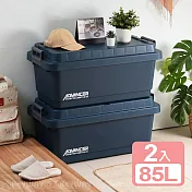 《真心良品》KEYWAY聯府鐵馬重型收納箱85L-2入 藍色
