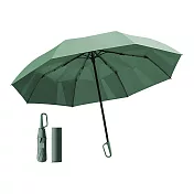【野一夏】三秒瞬收 雙傘骨設計折疊傘 環扣手把×熱壓記憶折痕×抗UV防潑水傘布 -綠色