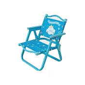 【野一夏】兒童摺疊露營椅｜輕巧便攜｜可愛插畫款 -天空藍