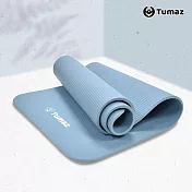 【Tumaz月熊健身】10mm 加厚輕量 NBR瑜伽墊 (送收納網袋,背帶) 天空藍