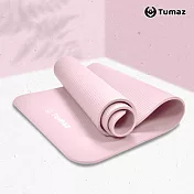 【Tumaz月熊健身】10mm 加厚輕量 NBR瑜伽墊 (送收納網袋,背帶)  櫻花粉