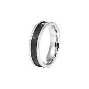 ROYAL DAMON 羅亞戴蒙 畫夜時刻戒指-小 8 銀黑