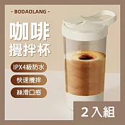 CS22 全自動充電提手帶刻度攪拌杯400ml -2入 白色