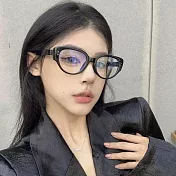 【SUNS】時尚濾藍光眼鏡 酷辣貓眼造型 素顏神器 百搭不挑臉型 S2705 抗UV400 曜石黑