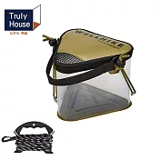 【Truly House】輕量化露營軍風三角釣魚桶 水桶 打水 露營 野餐(三色任選) 綠色