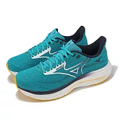 Mizuno 慢跑鞋 Wave Rider 29 男鞋 綠 白 波浪片 運動鞋 美津濃 J1GC2503-08 25cm GREEN/WHITE