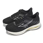 Mizuno 慢跑鞋 Wave Inspire 21 超寬楦 女鞋 黑 白 支撐 波浪片 運動鞋 美津濃 J1GD2546-72 23.5cm BLACK/WHITE