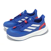 adidas 慢跑鞋 Pureboost 5 K 中童 小朋友 藍 白 抽繩 運動鞋 愛迪達 JR4308 20cm BLUE/WHITE