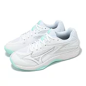 Mizuno 排球鞋 Thunder Blade Z 女鞋 白 灰 室內運動 羽排鞋 美津濃 V1GC2370-40 26cm WHITE/GREY