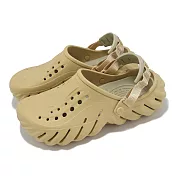 Crocs 洞洞鞋 Echo Clog 男鞋 女鞋 土黃 波波克駱格 休閒鞋 涼拖鞋 卡駱馳 207937209 22cm WHEAT