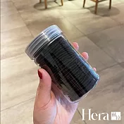 【Hera 赫拉】韓國簡約清新純色髮圈/皮筋罐裝組 黑色