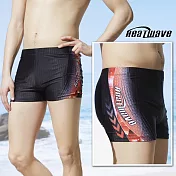 Heatwave熱浪 加大泳褲 平口黑藍(M-2XL)291 黑色-M
