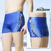 Heatwave熱浪 加大泳褲 平口黑藍(M-2XL)291 藍色-M
